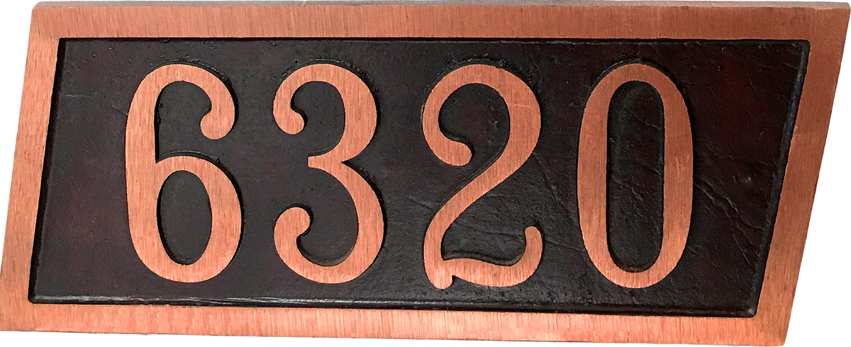 Red Brass address plaque | Horizontal - 6"