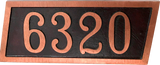 Red Brass address plaque | Horizontal - 6"