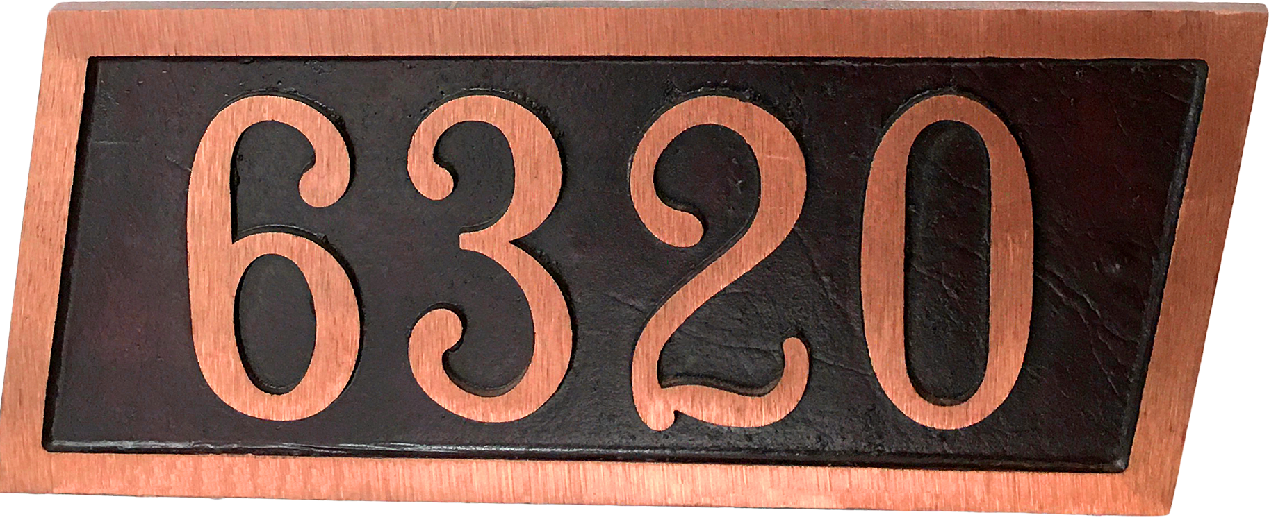 Red Brass address plaque | Horizontal - 6"
