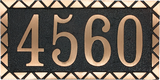 Red Brass address plaque | Made in America - 6"