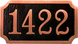 Red Brass address plaque | Made in America - 7"