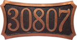 Red Brass 5 number address plaque 