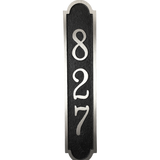 Vertical solid Aluminum address plaque 