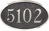 Oval Aluminum address plaque - 10"