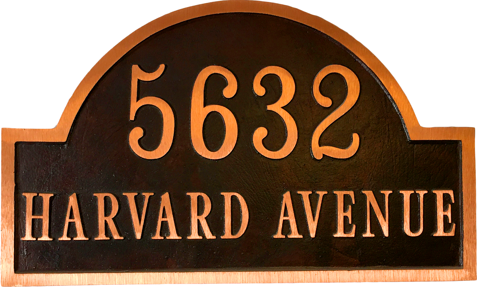 Red Brass address plaque |Made in America - 20