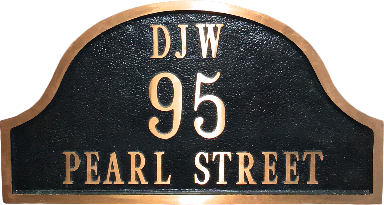 Arch Red Brass address plaque - 17