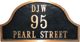 Arch Red Brass address plaque - 17"