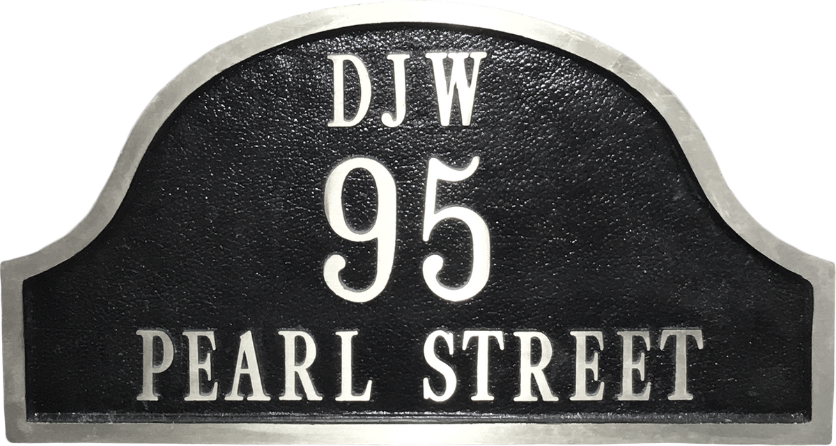 Arch Aluminum address plaque - 17"