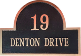 Arch Red Brass address plaque - 20"