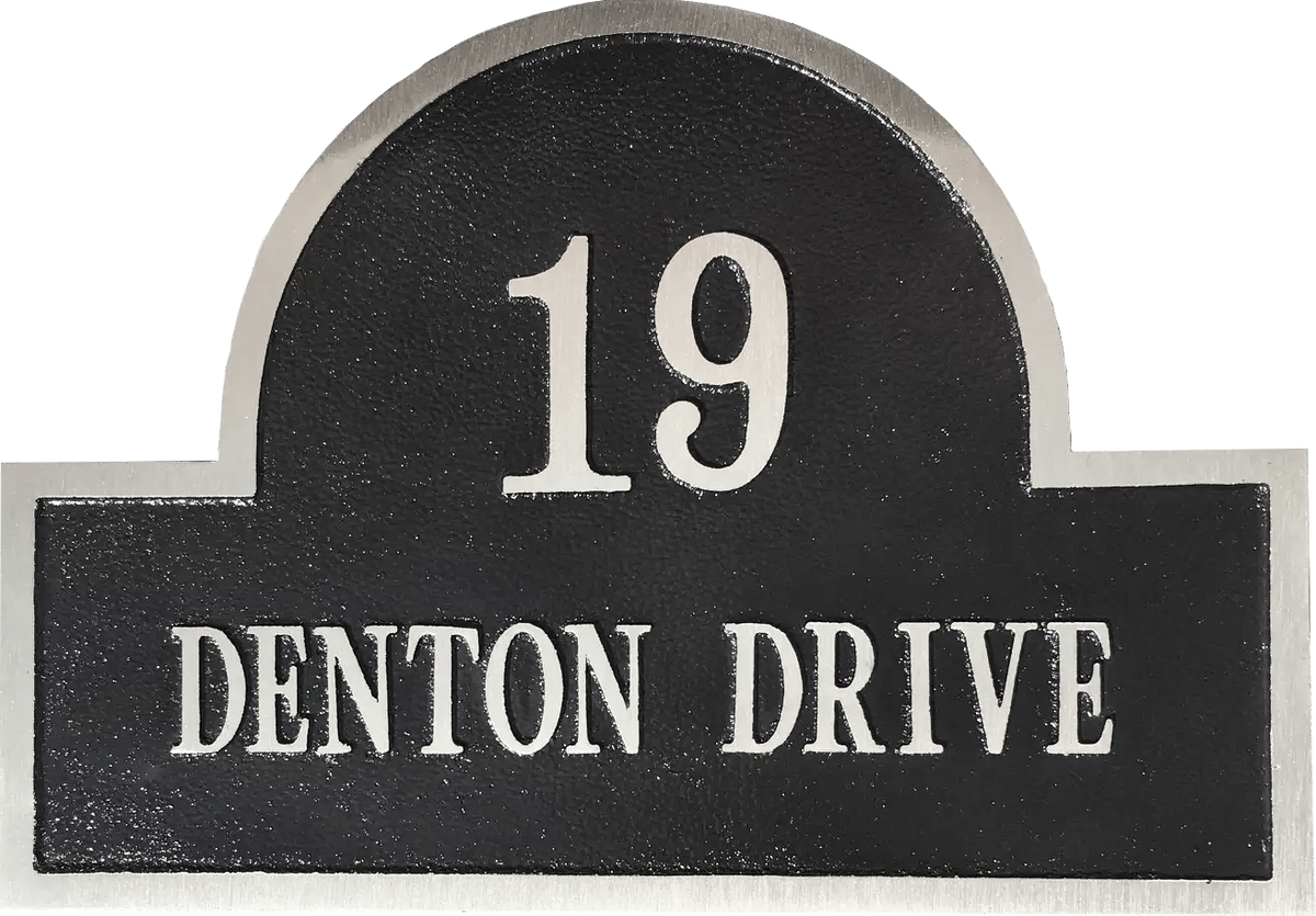 Arch Aluminum address plaque - 20"