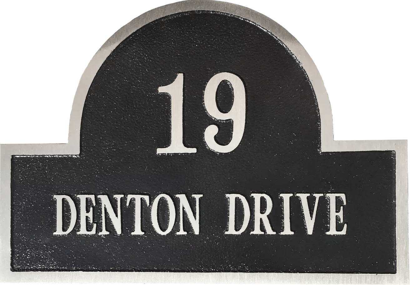 Arch Aluminum address plaque - 20"