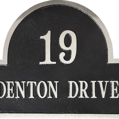 Arch Aluminum address plaque - 20"