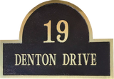 Arch Yellow Brass address plaque - 20"