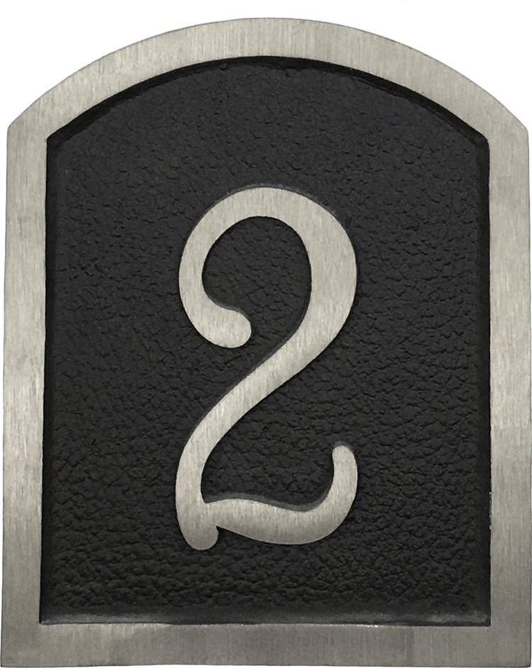 Apt. Aluminum address plaques - 6"