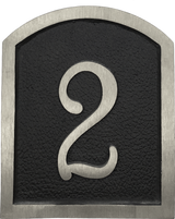 Apt. Aluminum address plaques - 6"