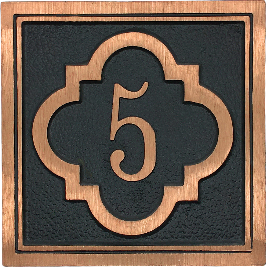 Unit|APT.Red Brass address plaques - 8"