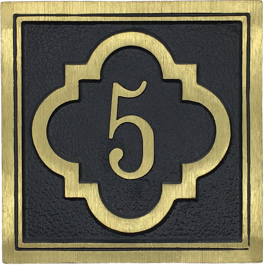 Unit|APT. Yellow Brass address plaques - 8"