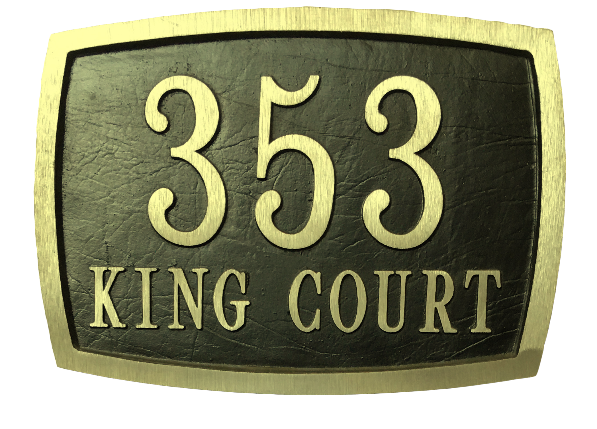 Red Brass address plaques - 9"