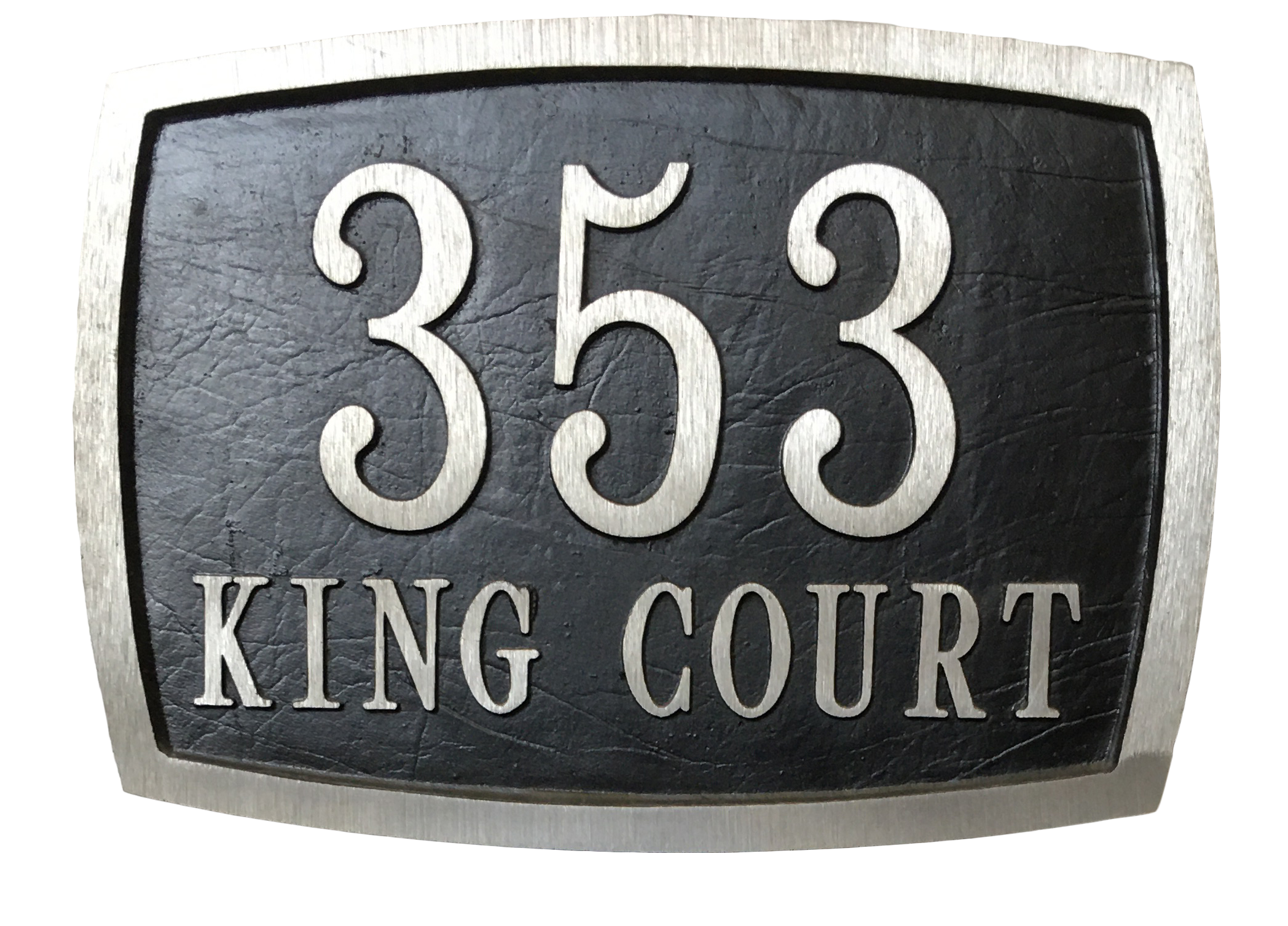 Aluminum address plaques - 9