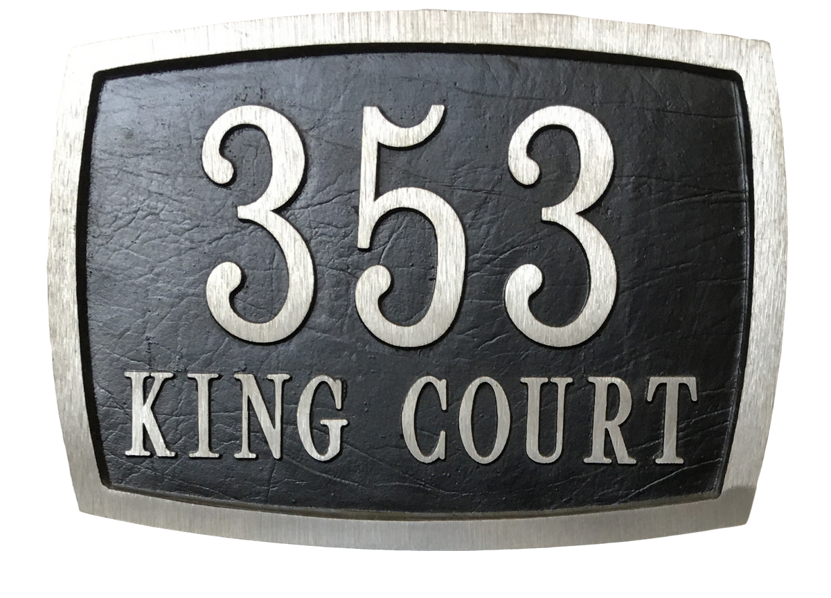Aluminum address plaques - 9"