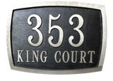 Aluminum address plaques - 9"