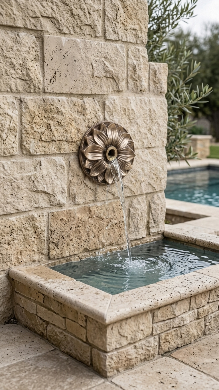 Water Scupper - 13-½” Floral Oval with 2-1/2” Water Spout