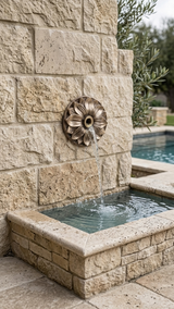 Water Scupper - 13-½” Floral Oval with 2-1/2” Water Spout