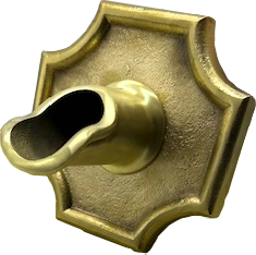 water spouts for firebowl fountain - 6 In - Yellow Brass