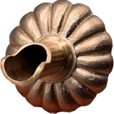 flower round metal water scupper |spout - 6.75 In - Red Brass