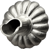 flower round metal water scupper |spout - 6.75 In - Aluminum