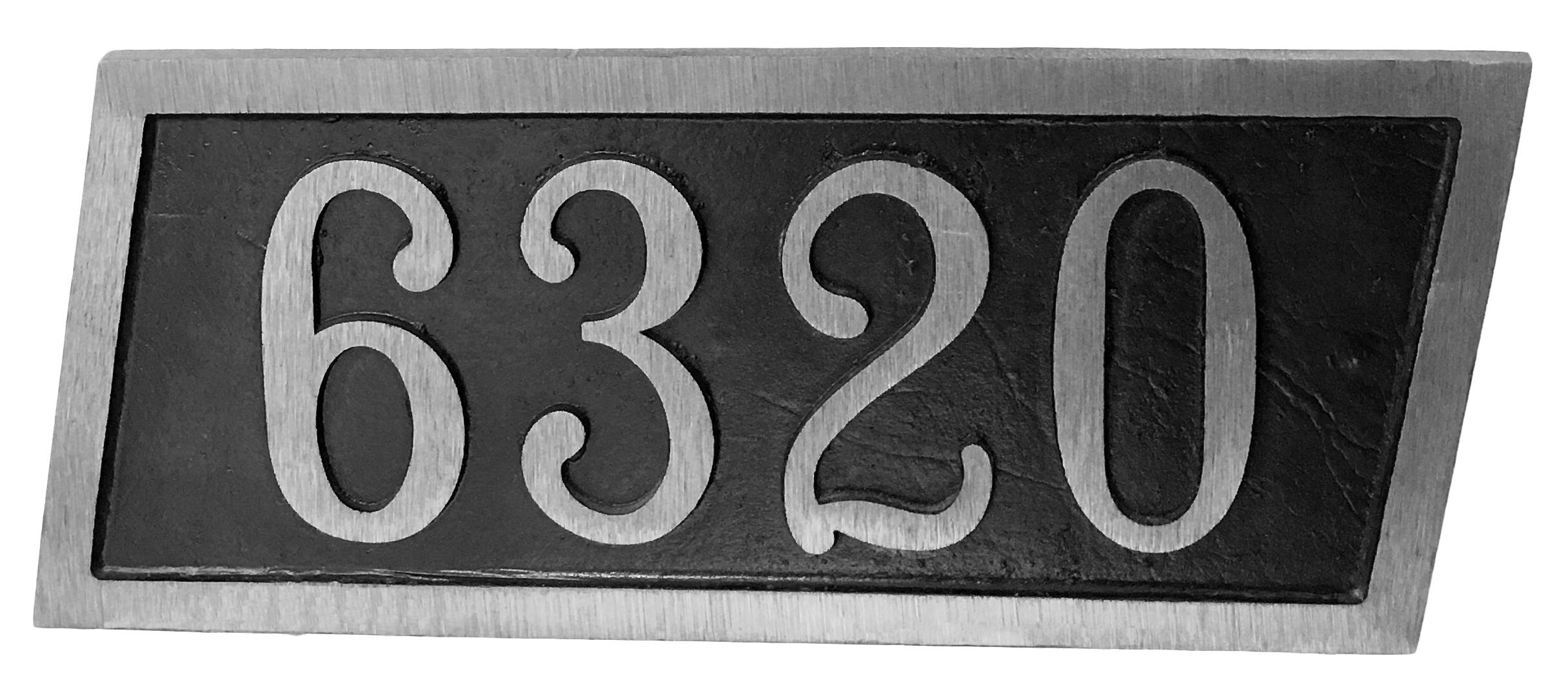 Yellow Brass address plaque | Horizontal - 6"