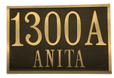 Yellow Brass address plaques |Made in America - 6"