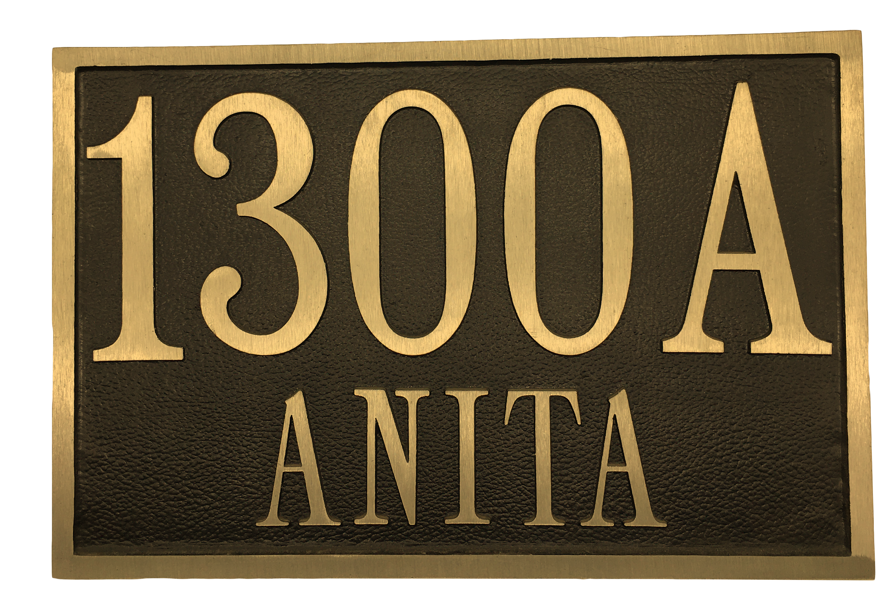 Yellow Brass address plaques |Made in America - 6"