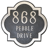 Round Aluminum address plaque - 15"