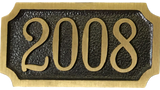 Maillbox Yellow Brass address plaques - 4-3/4" 