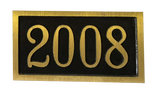 Small Yellow Brass address plaque - 3"H