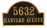 Yellow Brass address plaque |Made in America - 20"W