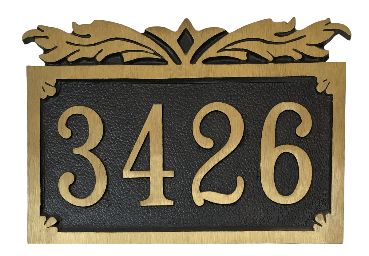 Red Brass address plaque | Made in America - 8.5"