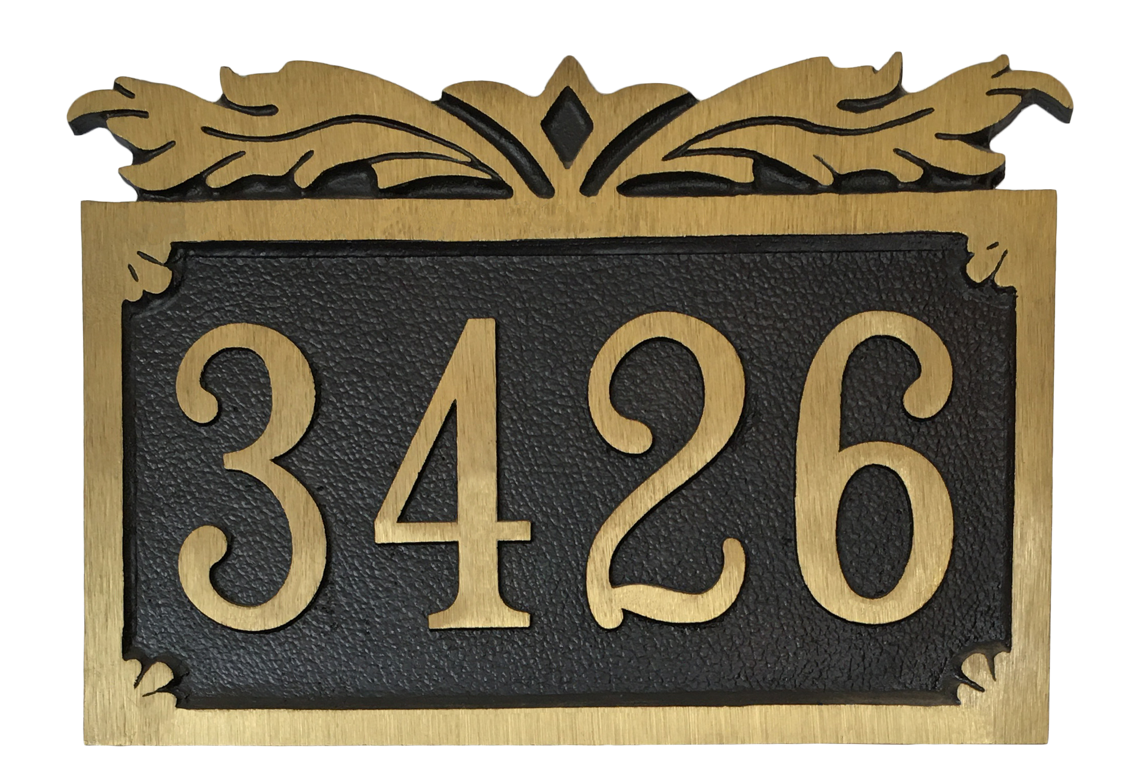 Red Brass address plaque | Made in America - 8.5"