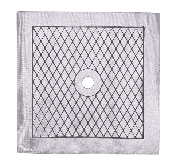 Aluminum square skimmer lid - 9-7/8" 