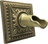 square water scupper | spout - Yellow Brass