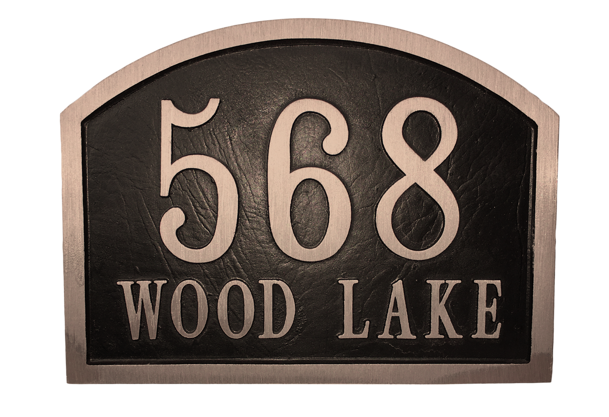 Yellow Brass address plaque | Made in America - 9"