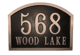 Yellow Brass address plaque | Made in America - 9"