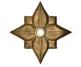 flower metal water scupper | spout - 8.5 In - Yellow Brass