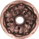 round flower water scupper | spout - 10 In  - Red Brass