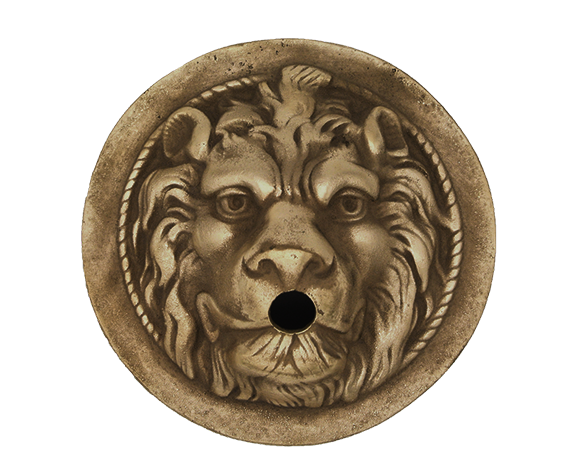 lion head metal water scupper | spout- Red Brass