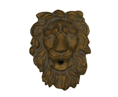 majestic lion head metal water scupper |spout- Red Brass