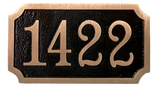 Yellow Brass address plaque | Made in America - 7"