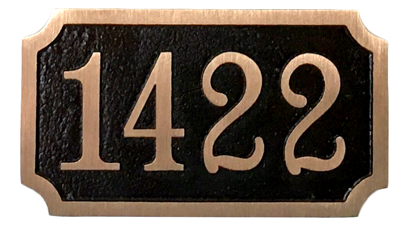 Yellow Brass address plaque | Made in America - 7"