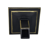 metal water spout | scupper with square backplate - Yellow Brass